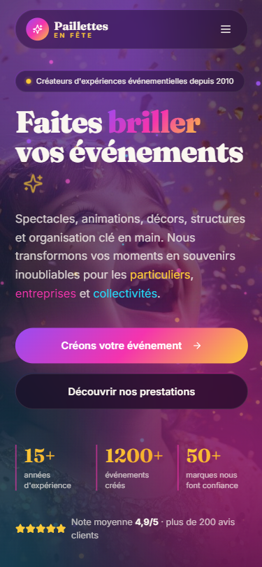 Mobile Paillettes en Fête
